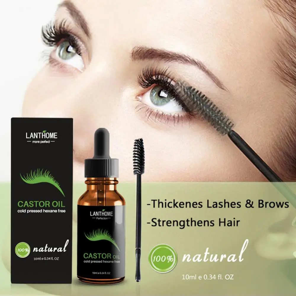 Eyelash Growth Liquid Castor Seed Oil Mild Maintenance Nourishing Eyelash Growth Essential Oil Eyelash Thicker Eye Makeup