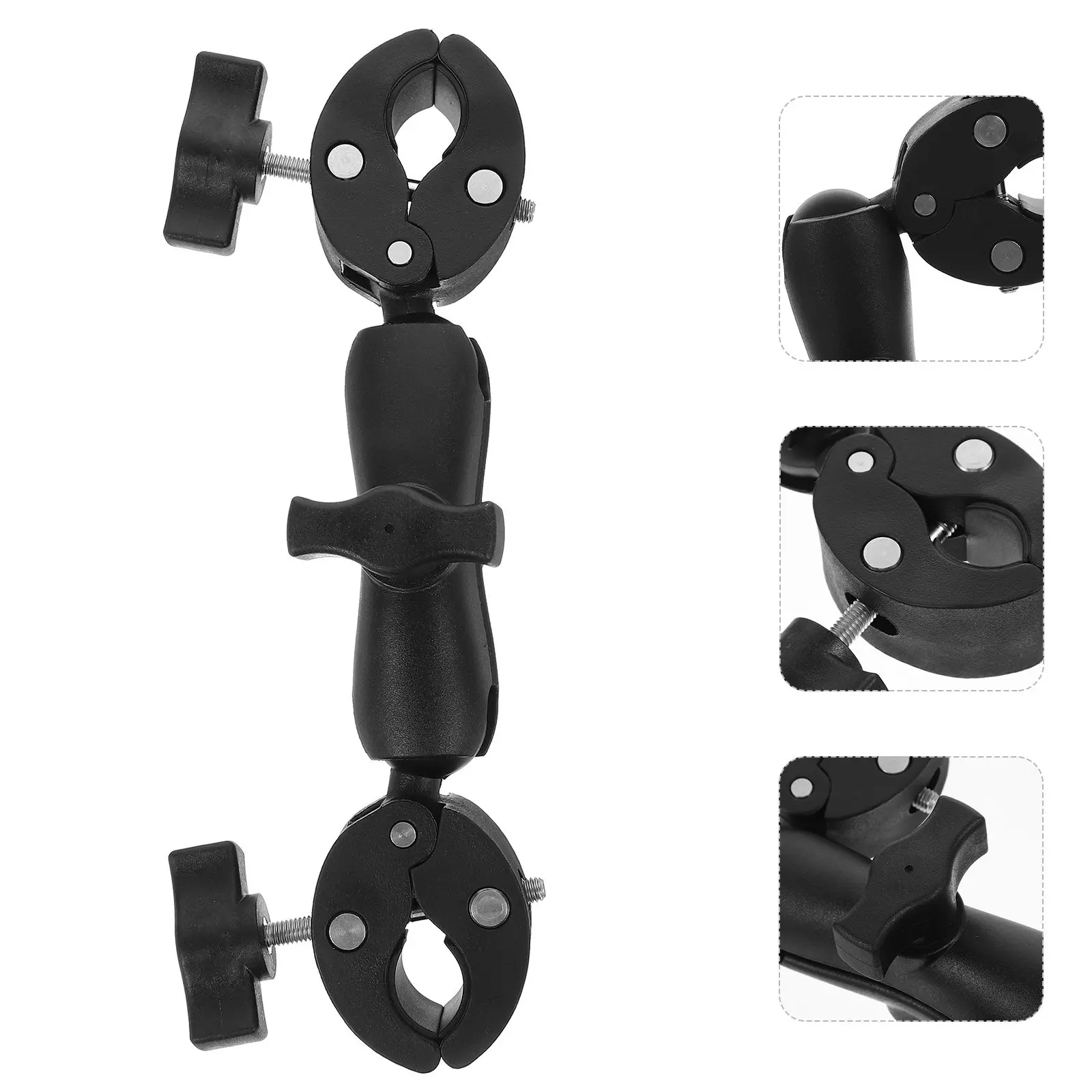

Camera Mount Holder Motorcycle Handlebar Clamp 25Mm Ball Head 360 Rotation Stable Dual Grip for Riding Adventure Compact
