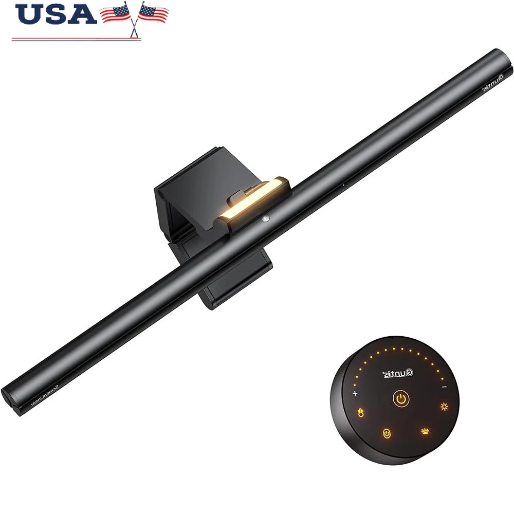 

LED Monitor Light Bar with Remote Eye Protection Glare-Free Dimming Timer Backlight Ergonomic Desk Lamp