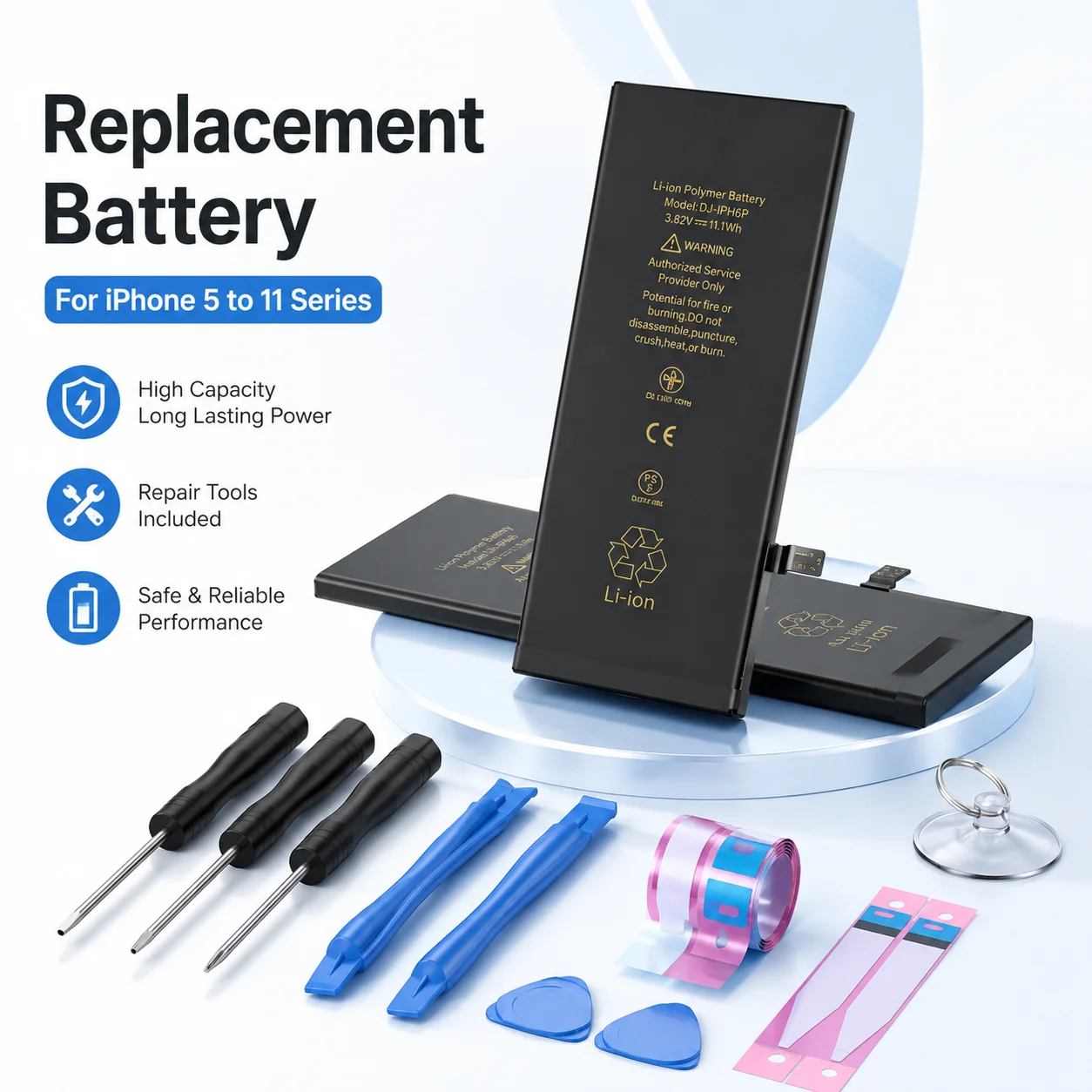 Brand New OEM Size Internal Lithium Battery Complete Disassembly Tools Compatible Full iPhone Series All Models