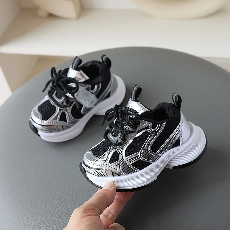 

Spring Autumn Children Casual Sports Shoe Boy Girl Dad Sneakers Kids Casual Thick-soled Sneakers Soft-soled Breathable Mesh Shoe