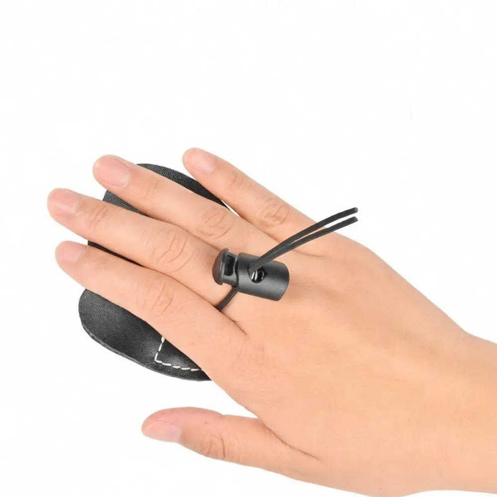 Professional Leather Finger Tab For Archery Hunting Traditional Adjustable Cowhide Protection Gear Shooting Supporter
