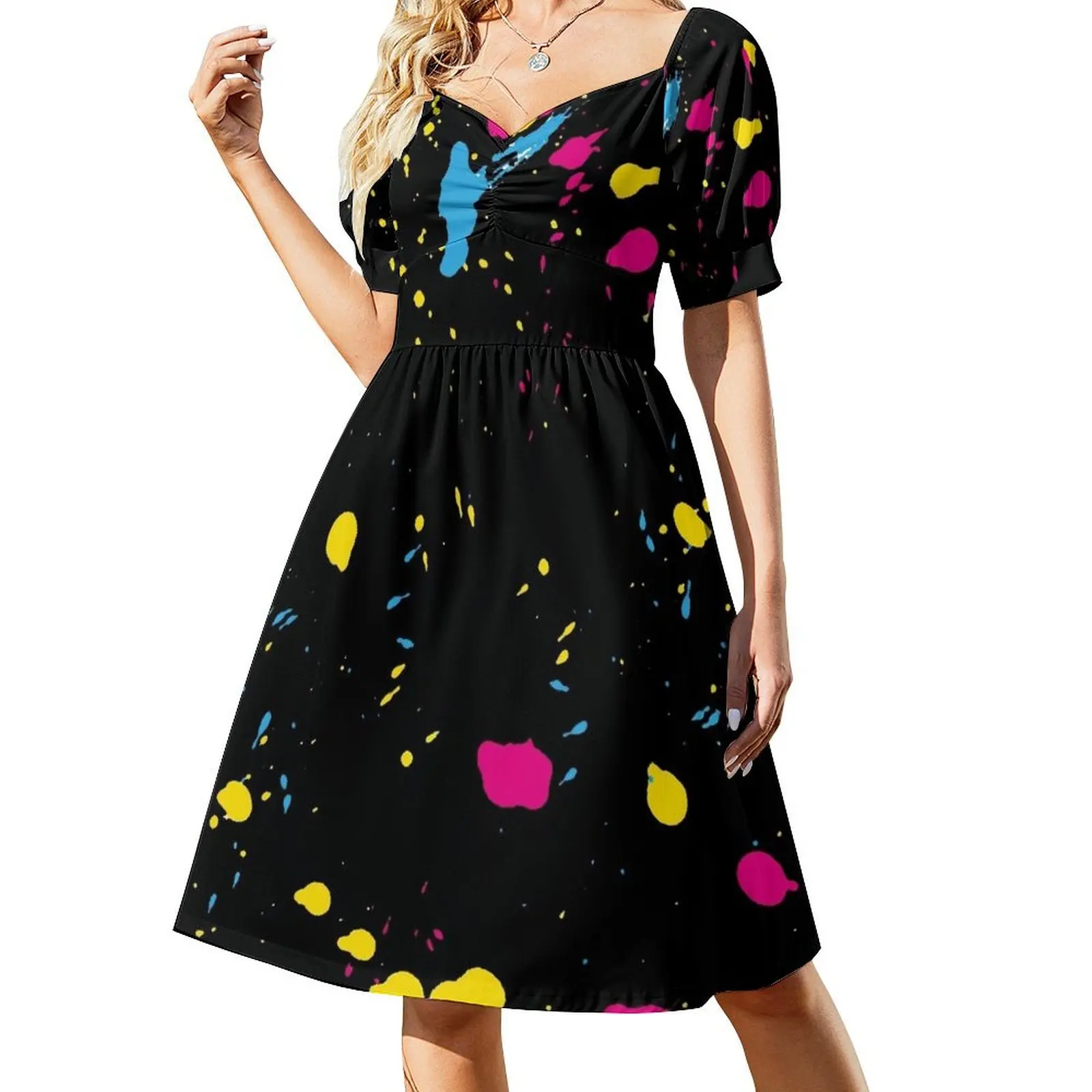 

Love the 80s Paint Splash Dress Beachwear luxury woman party dress dresses for womens 2024 long dress women summer