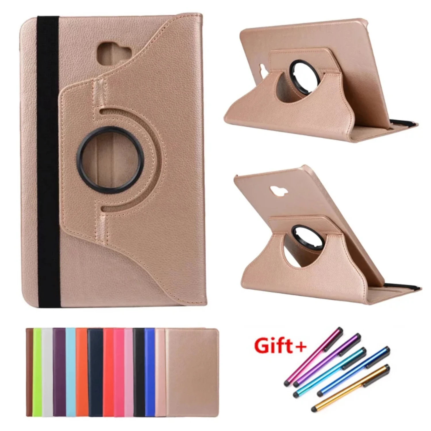 Protective, Durable and Stylish Rotating Flip Leather Tablet Case for Tab A A6 10.1 2016 SM-T580 T580N T585 T585C - Keep Your De