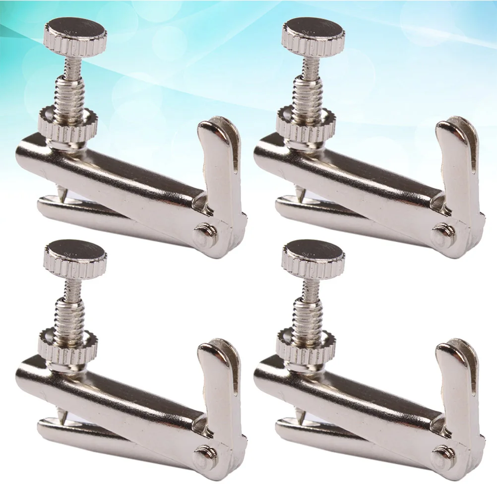

4pcs Professional Violin String Adjuster Metal Hardware Parts Accessories for Instrument Tone Regulation