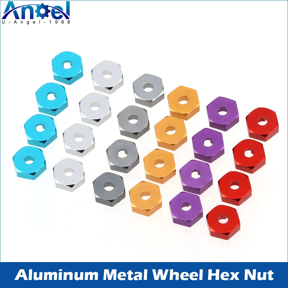 UAngel 1:10 RC Adapter Wheel Drive Hex 12mm With Pin Screws for HSP 102042 122042 (02134) 1/10 Scale RC Model Car Upgrade Parts