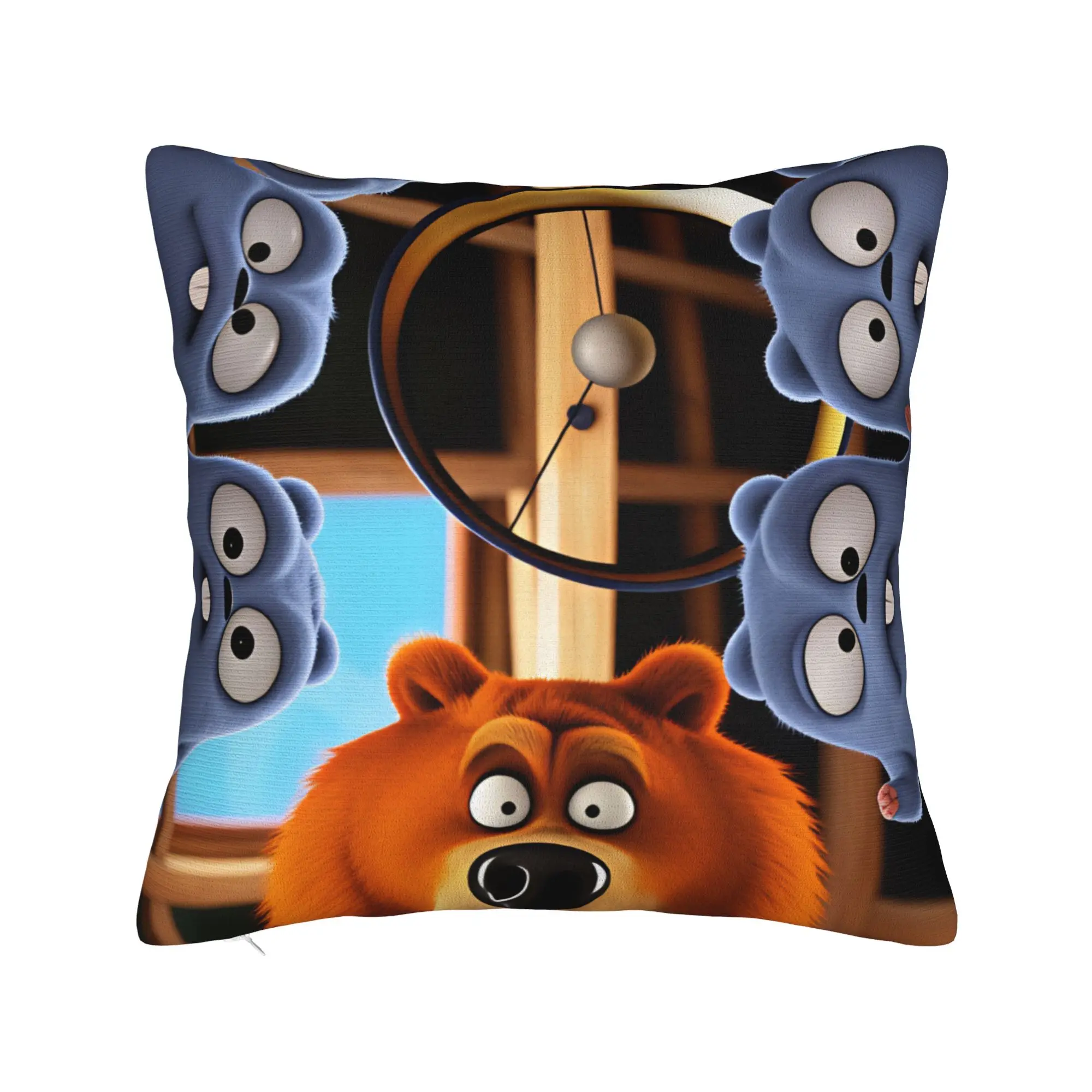 Pillow Case Grizzly and Lemmings Square Pillow Cover  Fashion Cushion Cover Printed Pillowcases For Wedding Party Home Decor