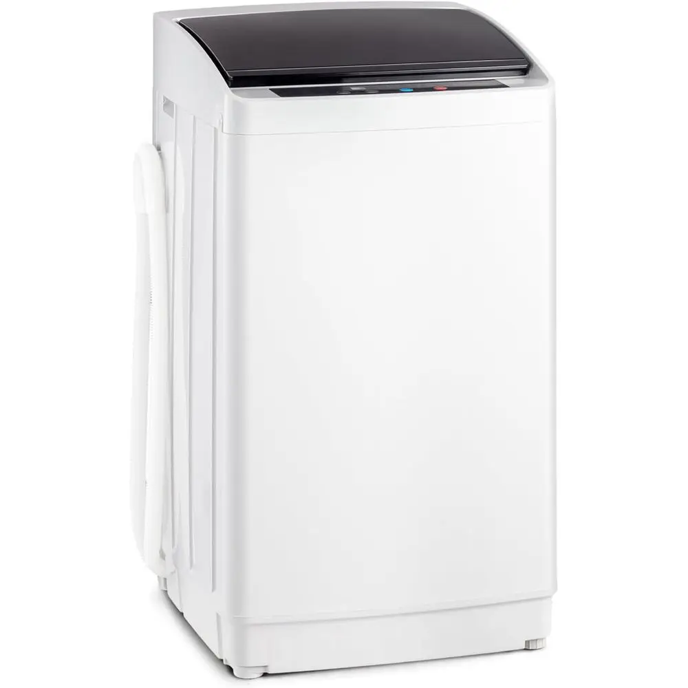 

17.8LBS Portable Washing hine, ull-Automatic Electric Laundry hine with StainlSteel Drum, Compact Washer and Spin Dryer Combo wi