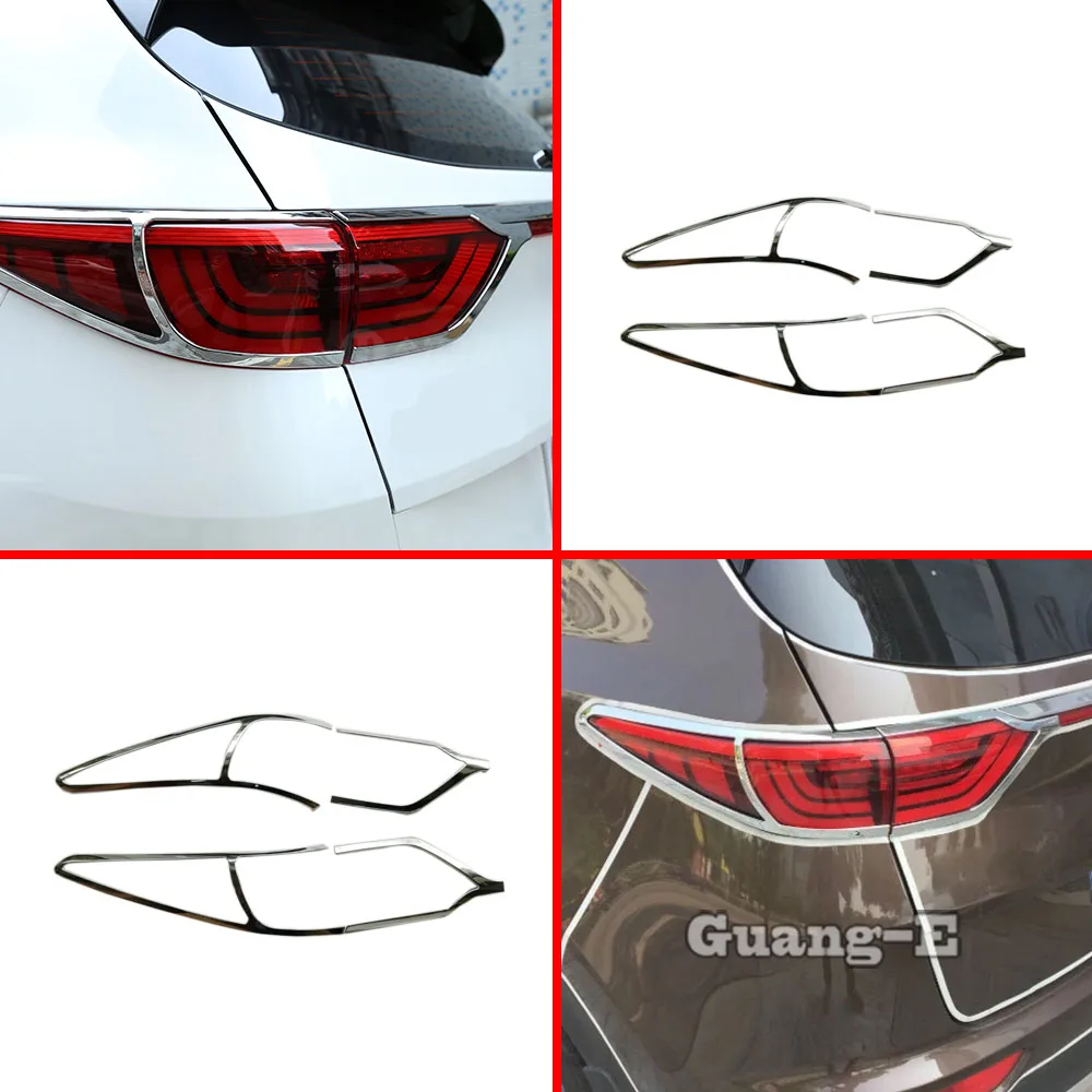 

Car Body Rear Tail Back Light Lamp Detector Frame Styling ABS Chrome Trim Eyebrow 4PCs For Kia Sportage KX5 2016 2017 2018