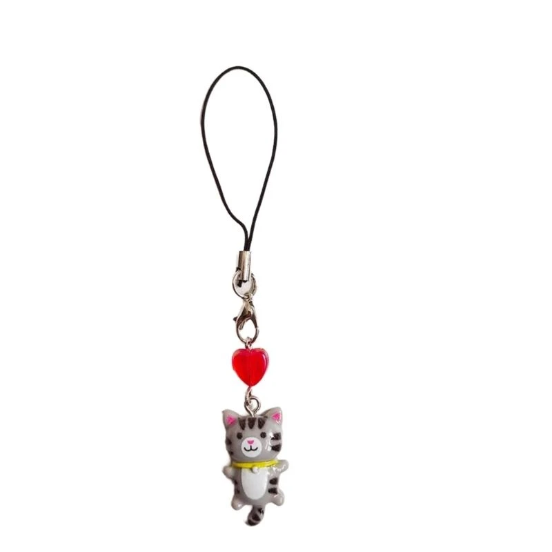 Pendant Phone Chain Strap Heart Charm Keychain Phone Lanyard Resin Keyring Bag Backpack Ornament Party Jewelry