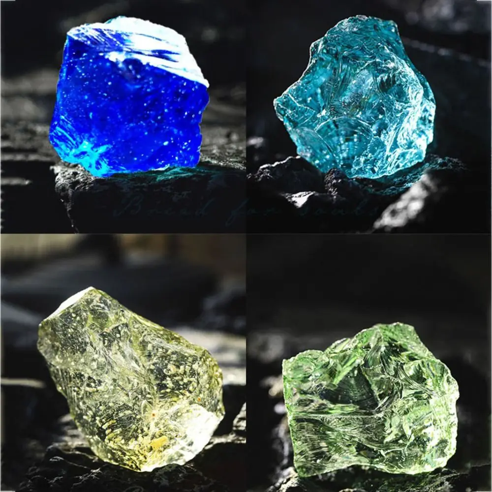 Durable Yoga Handmade Home Decor Landscaping Diffuser Stone Ornaments Healing Crystals Glass Original Stone Fish Tank Decor