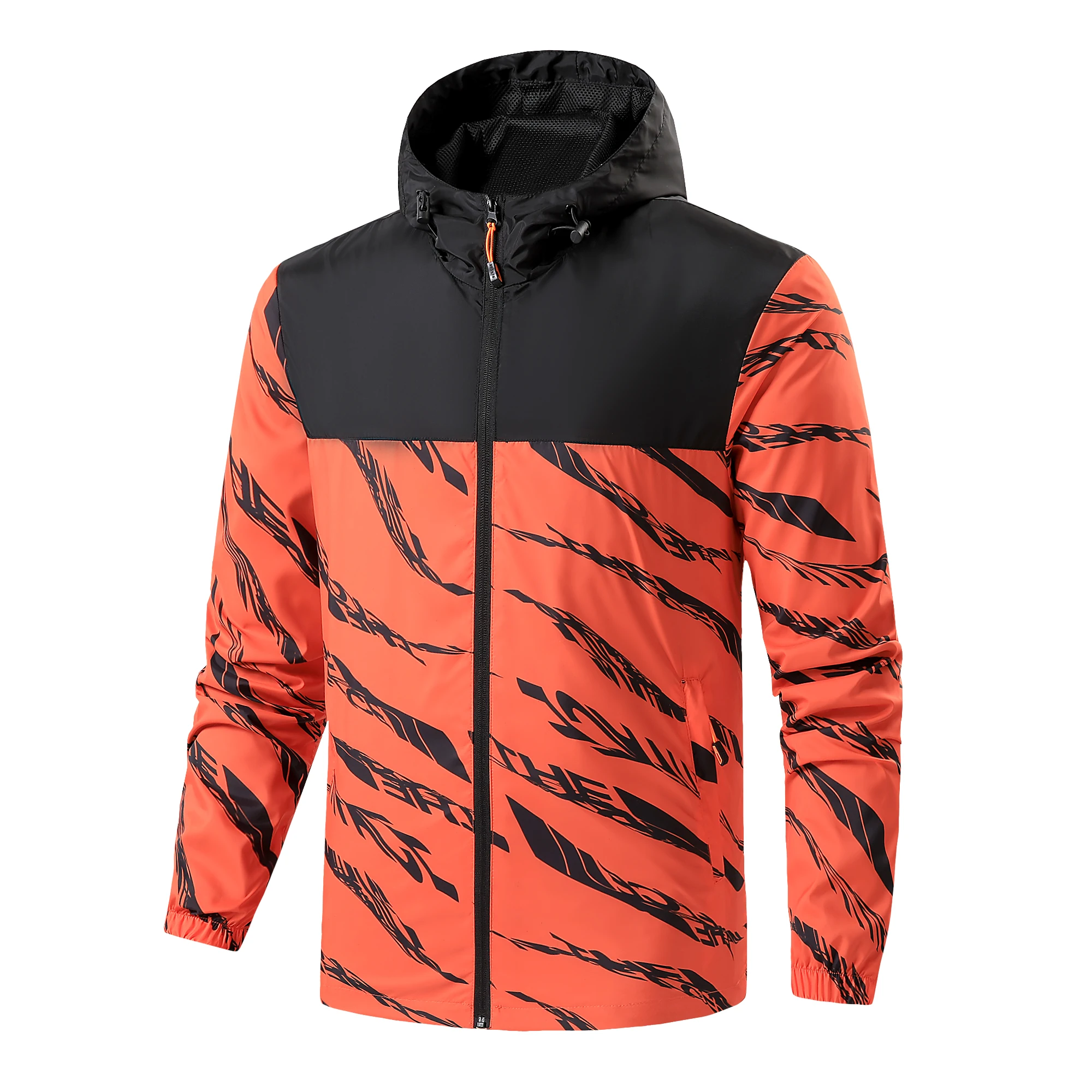 

Men's Camouflage Jacket Outdoor Spring Autumn Top for Teenagers Comfortable Fashionable Zipper Hooded Windbreaker Coat