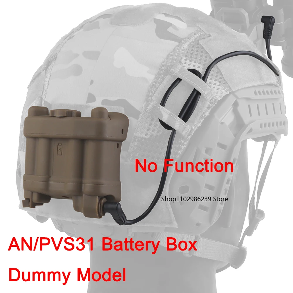 التكتيكية NVG AN/PVS-31 علبة البطارية دمية نموذج الصيد اطلاق النار سريع الادسنس خوذة اكسسوارات الدعائم الزخرفية لا وظيفة