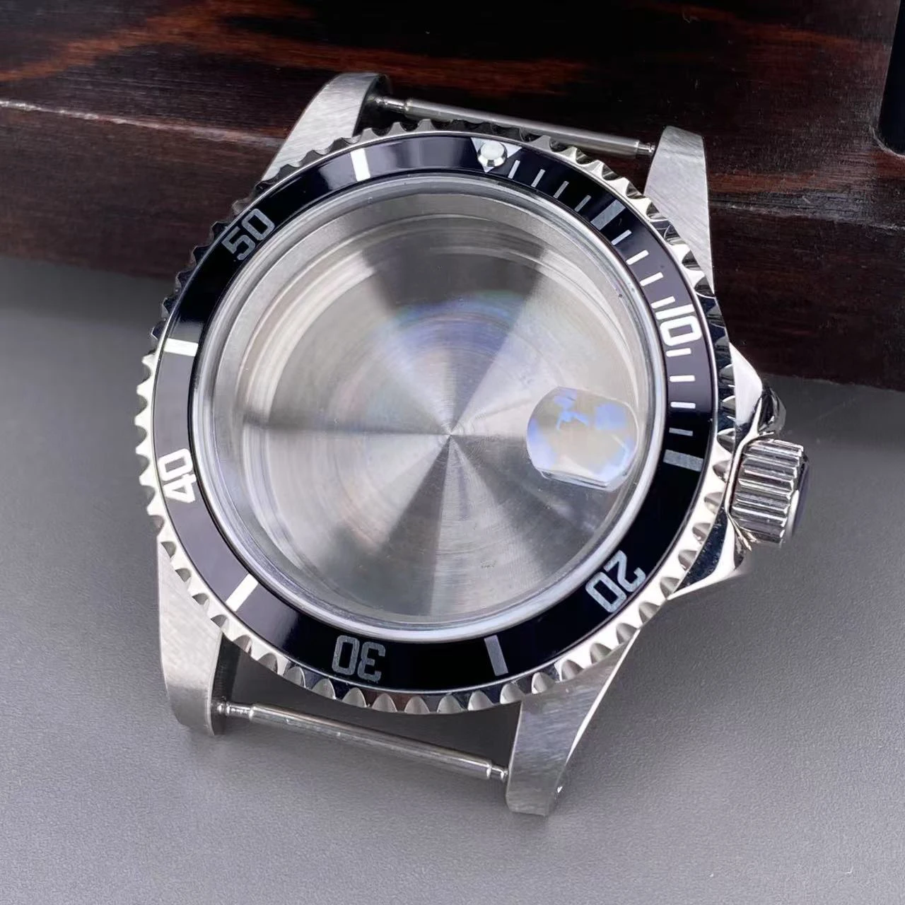 39,5 mm NH35 Vintage-Gehäuse GMT/SUB 120-Klick-Lünette Edelstahl Saphirglas für NH35 NH36 Uhrwerk 28,5 mm Zifferblatt Uhrengehäuse – Detail 21