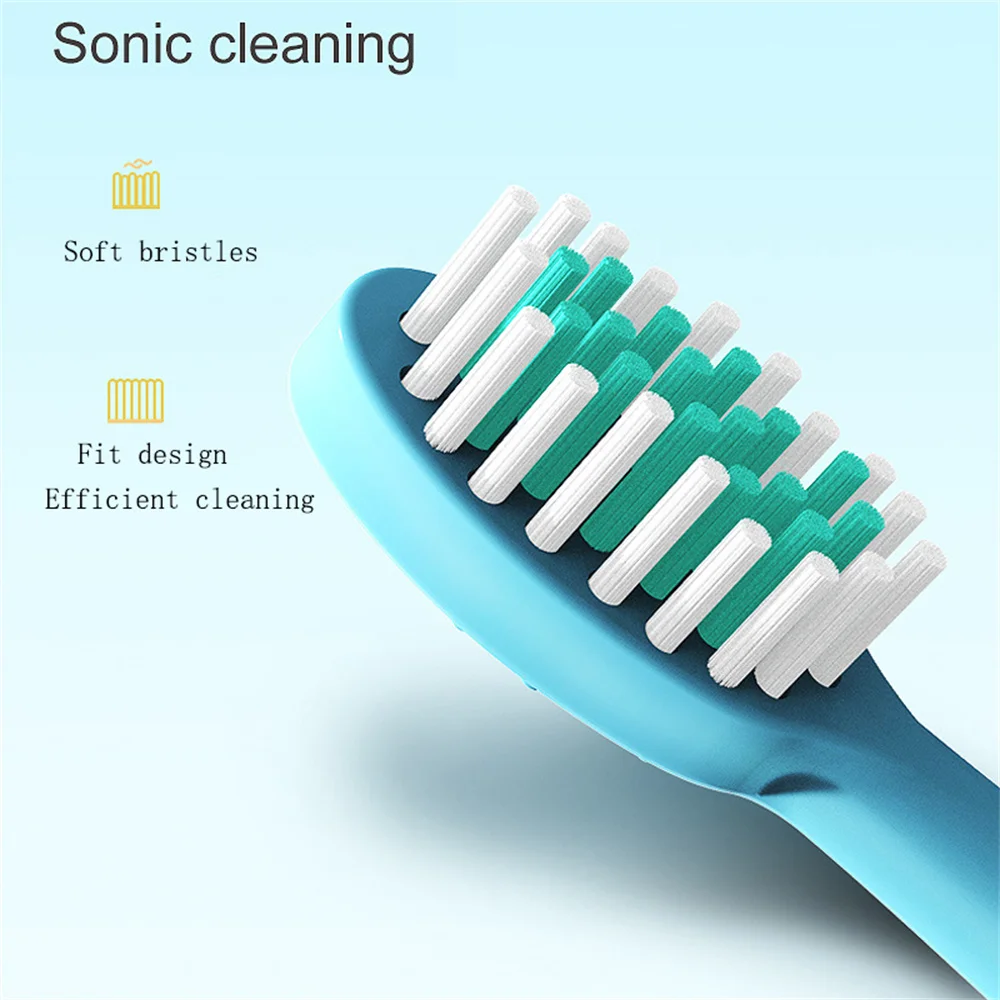 Children Electric Toothbrush With Replace Brush Heads Kids Cartoon Toothbrush Ultrasonic Sonic Electric Toothbrush With 6 Head