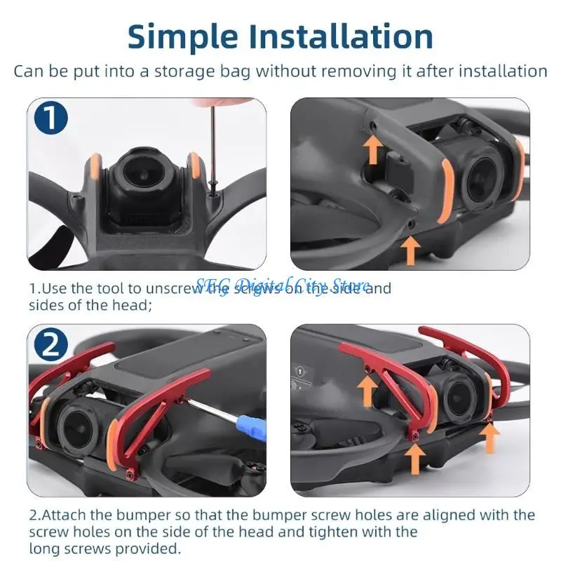 

U75B Gimbal Bumper for AVATA 2 Gimbal Quick Release Mount Enhances Device Protect