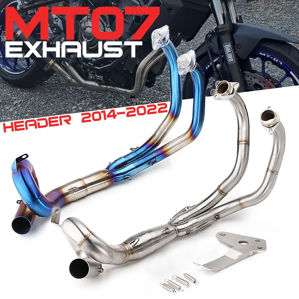 

For YZF MT07 FZ07 FZ-07 MT-07 FZ MT 07 2014 - 2022 Muffler XSR700 Motorcycle Exhaust Slip-On full System Front Pipe
