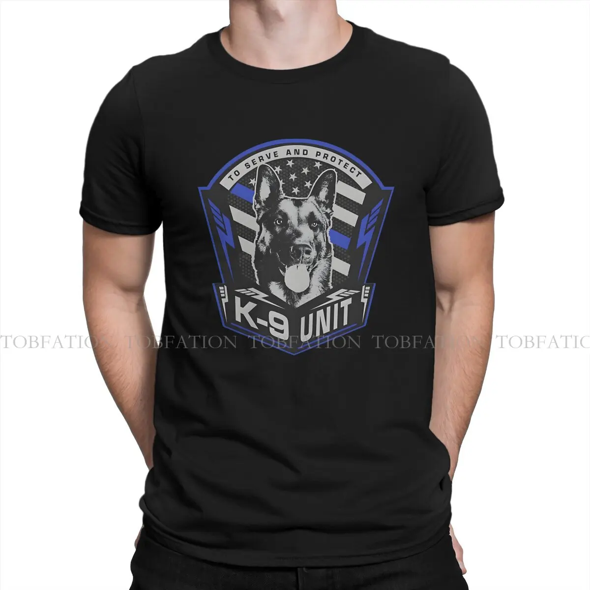 K-9 Search And Rescue TShirt For Men K-9 Unit Police Dog Clothing Novelty T Shirt Soft Print Loose Creative Gift