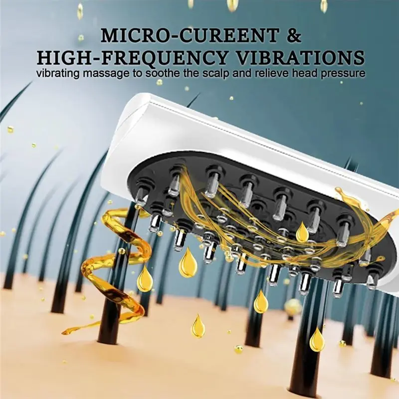 AB68 Electric Hair Oil Applicator, Scalp Massage Comb, Evenly And Precisely Distributes Essential Oils On The Scalp