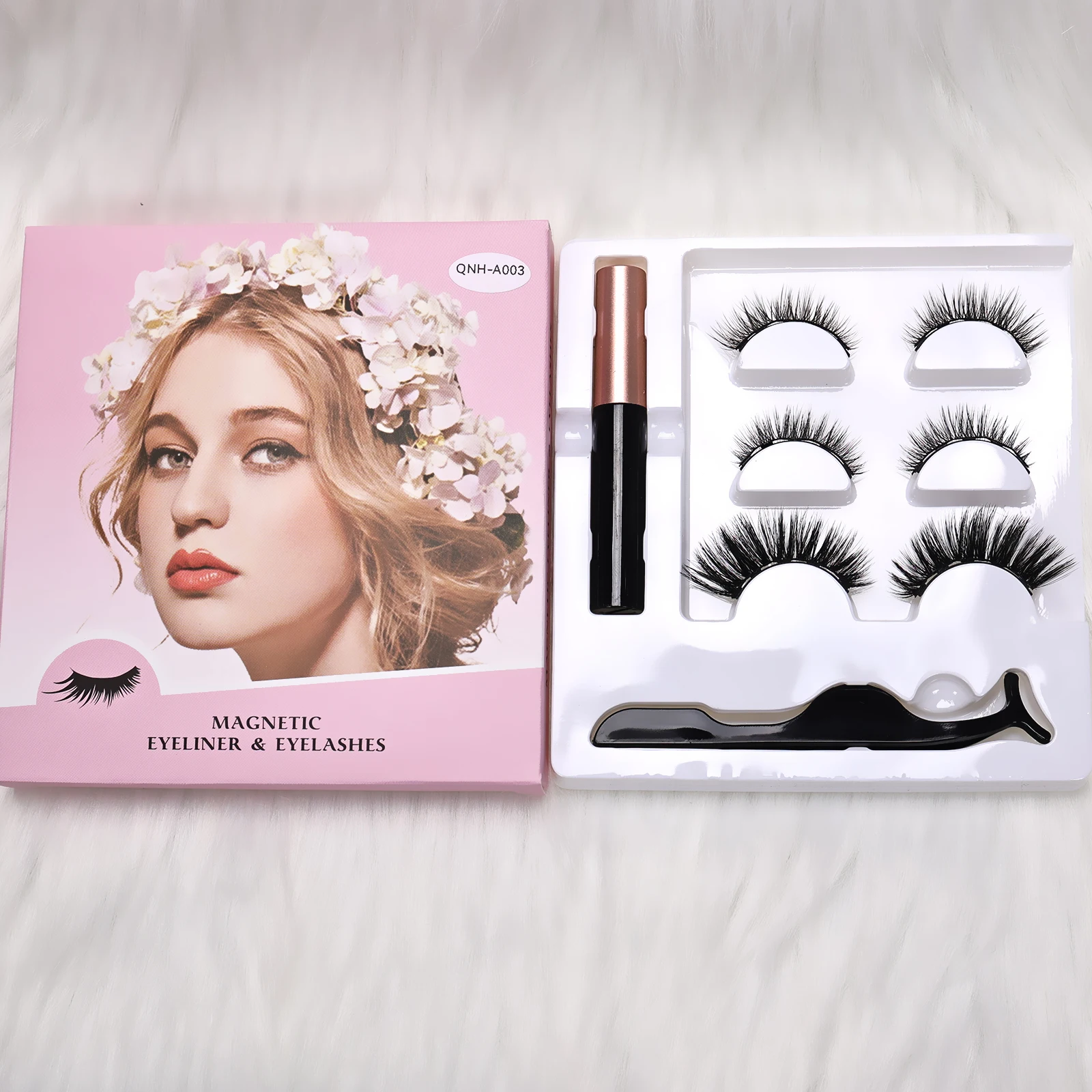 3Pairs Handmade Magnetic Eyelashes Set - No Glue Needed, Faux Cils, Beginner-friendly Beauty Makeup