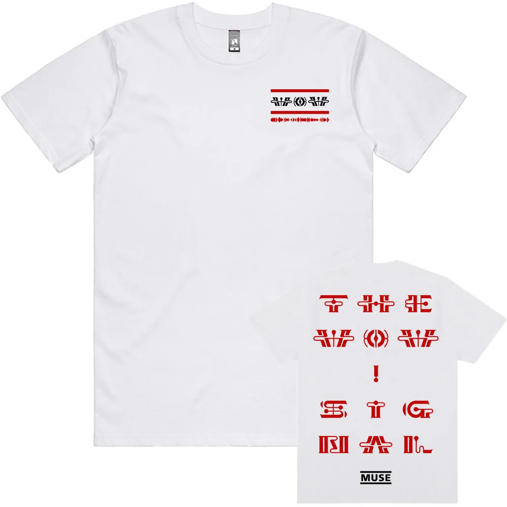 Muse The Wow! Signal T-Shirt Retro Hip Hop Graphic Printing Tee-shirt Aesthetic Comfortable Cotton Clothes Short Sleeve Tees Top