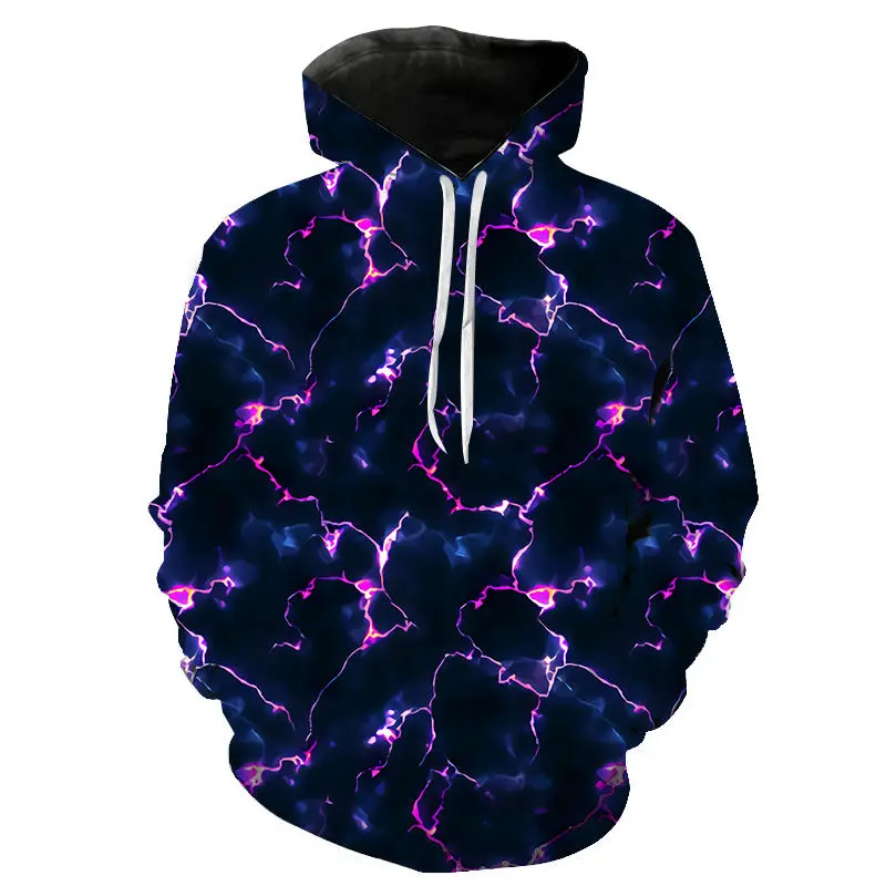 Erkek kadın çocuk yıldırım tişörtü 3D baskılı kazak uzun kollu erkek kız çocuklar Hoodies Streetwear rahat kapüşonlu ceket