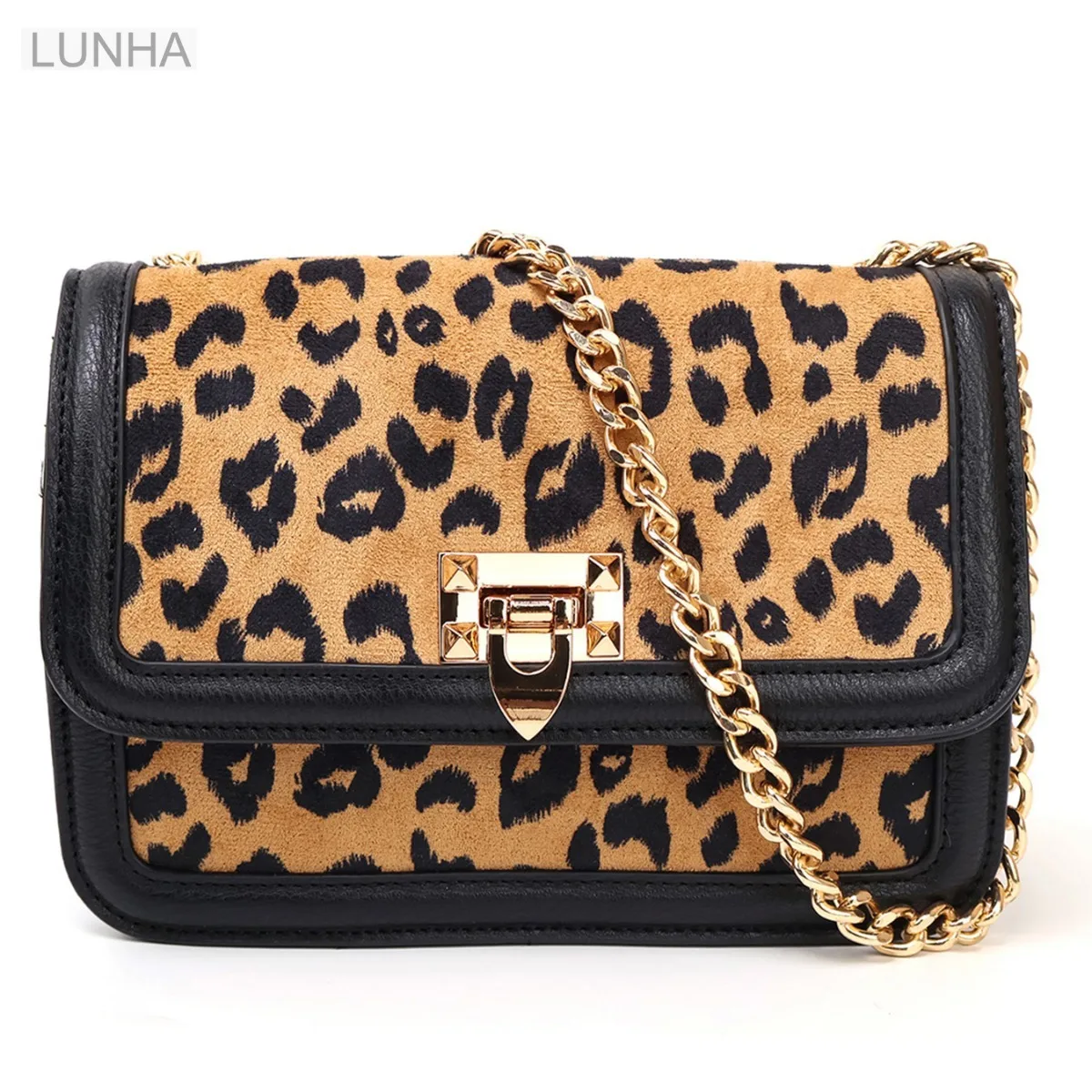 

Винтажная женская маленькая сумка через плечо из искусственной кожи с леопардовым принтом и откидной сумкой с ремешком-цепочкой