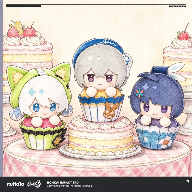 Official miHoYo Honkai Impact 3 Genuine Game Character Merchandise, Keychains, Decorations, and Gifts: Elysia/Kiana