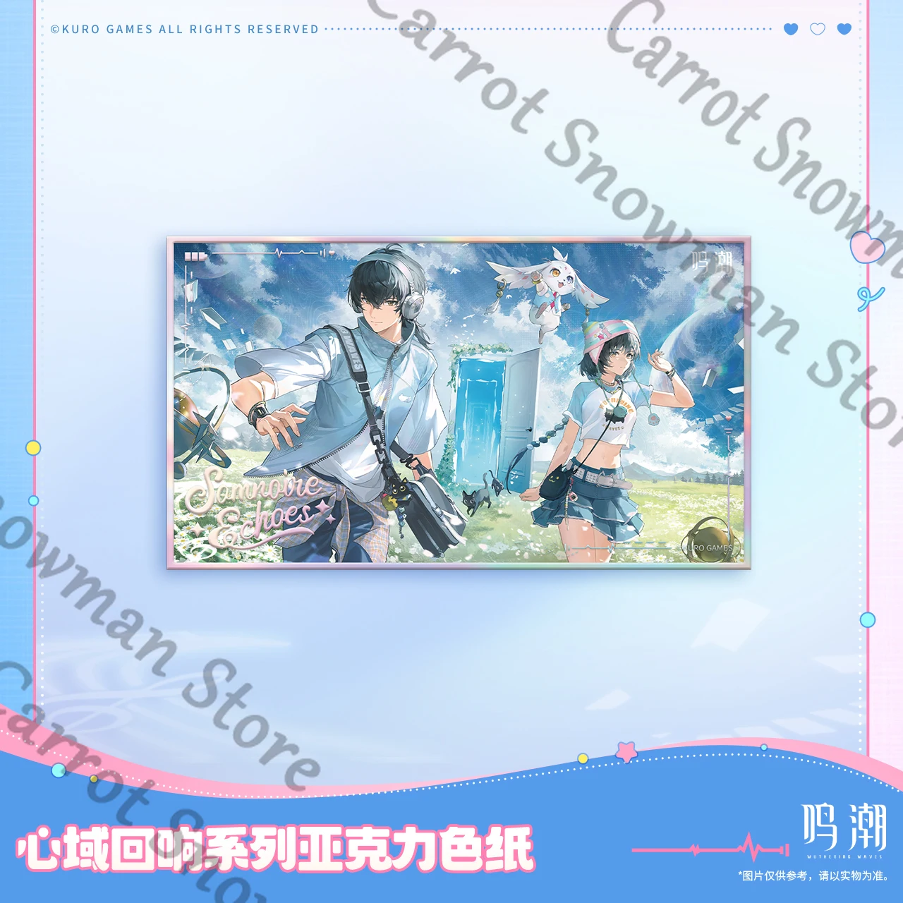 Wuthering Waves Heart Echo Series زملاء روفر مان/Miss Cartethyia Lupa ورق أكريليك ملون رسمي حقيقي جمع هدية
