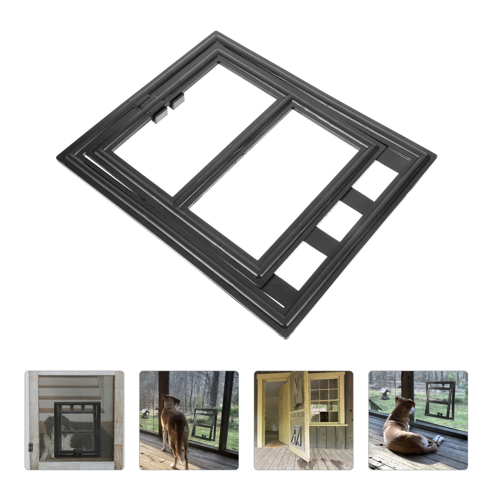 

Pet Door for Sliding Screen Door Small Dog Cat Flap Replacement Rugged Safe Easy Install for Home Use