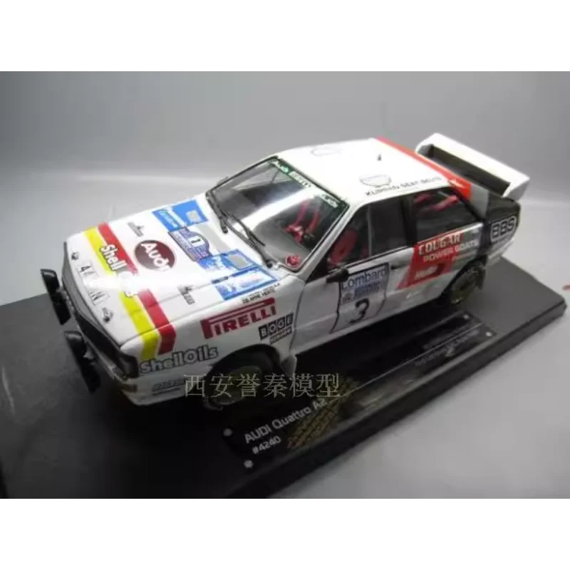 

Diecast SunSatr 1/18 Scale AUDI QUATTRO A2 Wrc 3# Car Rally Alloy Car Model Collectible Toy Gift Souvenir Display Ornament