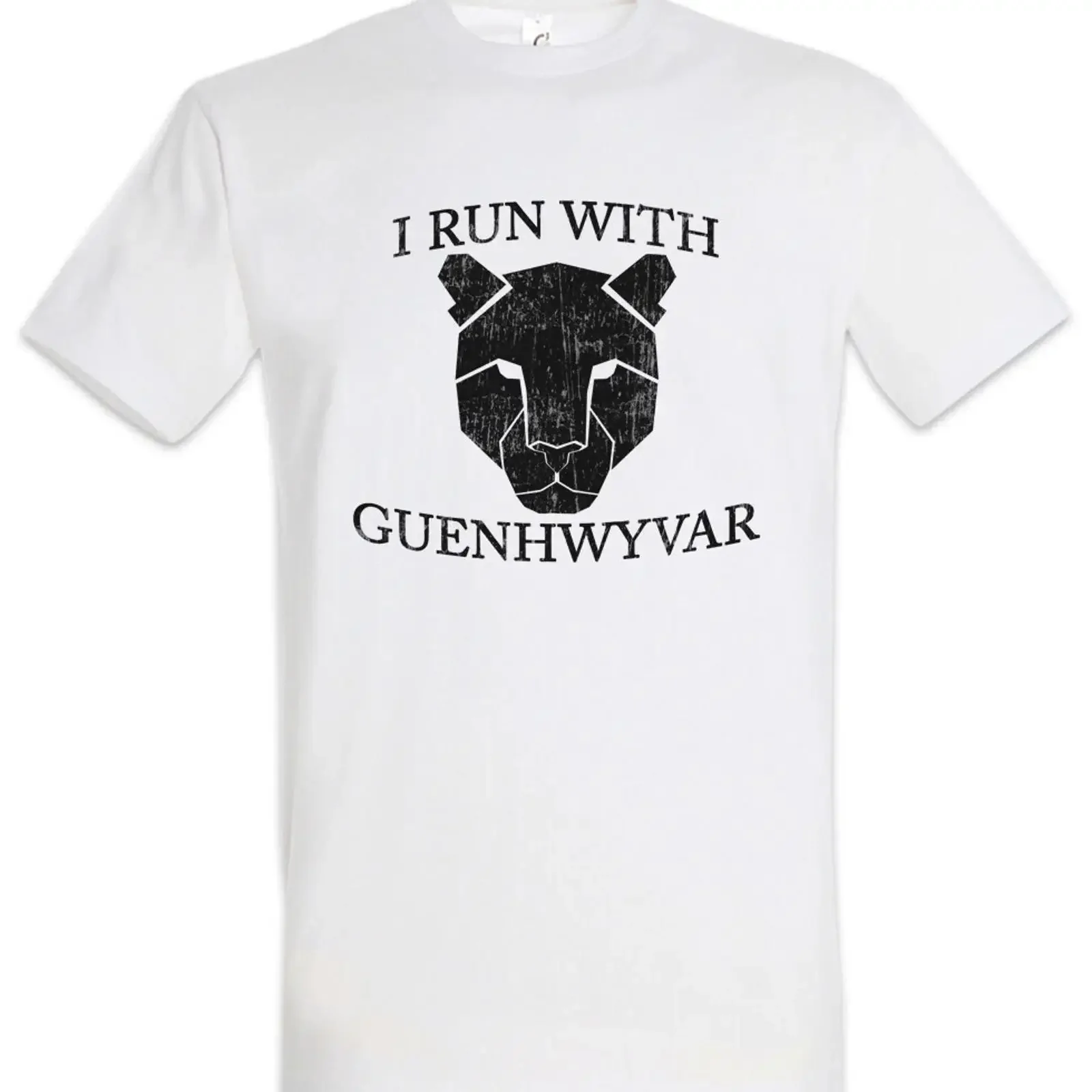 I Run With Guenhwyvar T Shirt The Legend Drow Drizzt Dark Elf Trilogy Do'Urden vintage Washed Casual Top For Everyday Wear