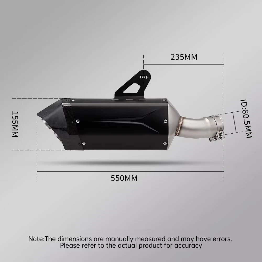 Slip-On Exhaust Motorcycle Compatible Pipe universal 60mm For R1300GS ADV R1300R R1300RS 2024-2025 Carbon