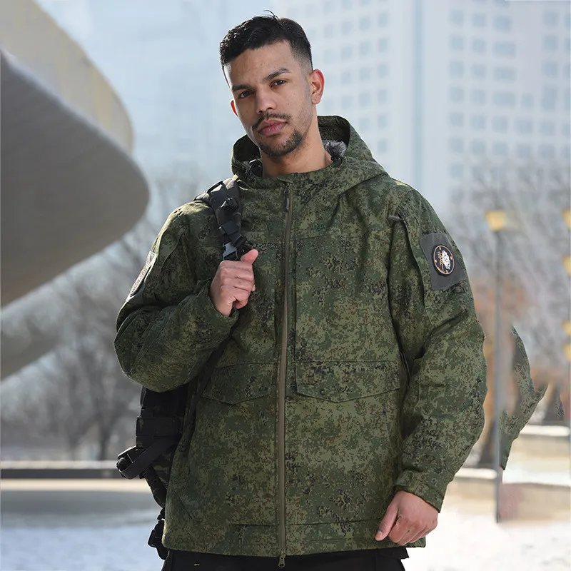 Men's Heat Reflective Tactical Cotton Jacket Outdoor Camouflage Warm Windbreakers Army Battlefield Assault Hunting Coat Winter