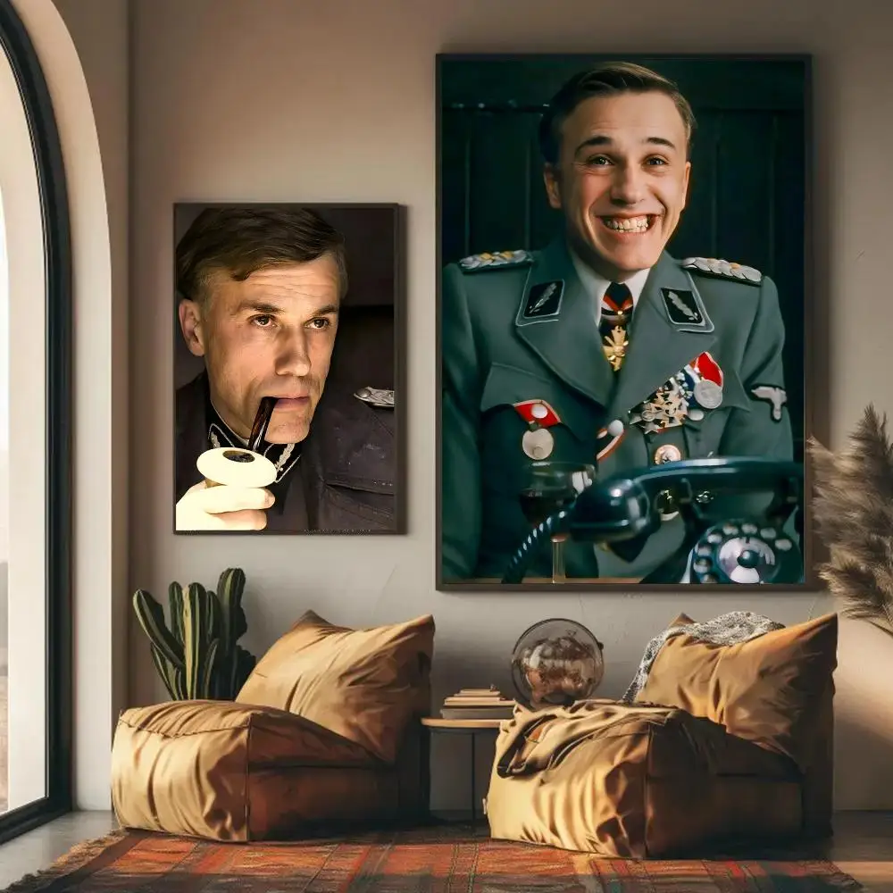 Christoph Waltz Poster Home Living Bed Room Bar Hallway Sticky Wall Art Printing Waterproof Aesthetic Decor