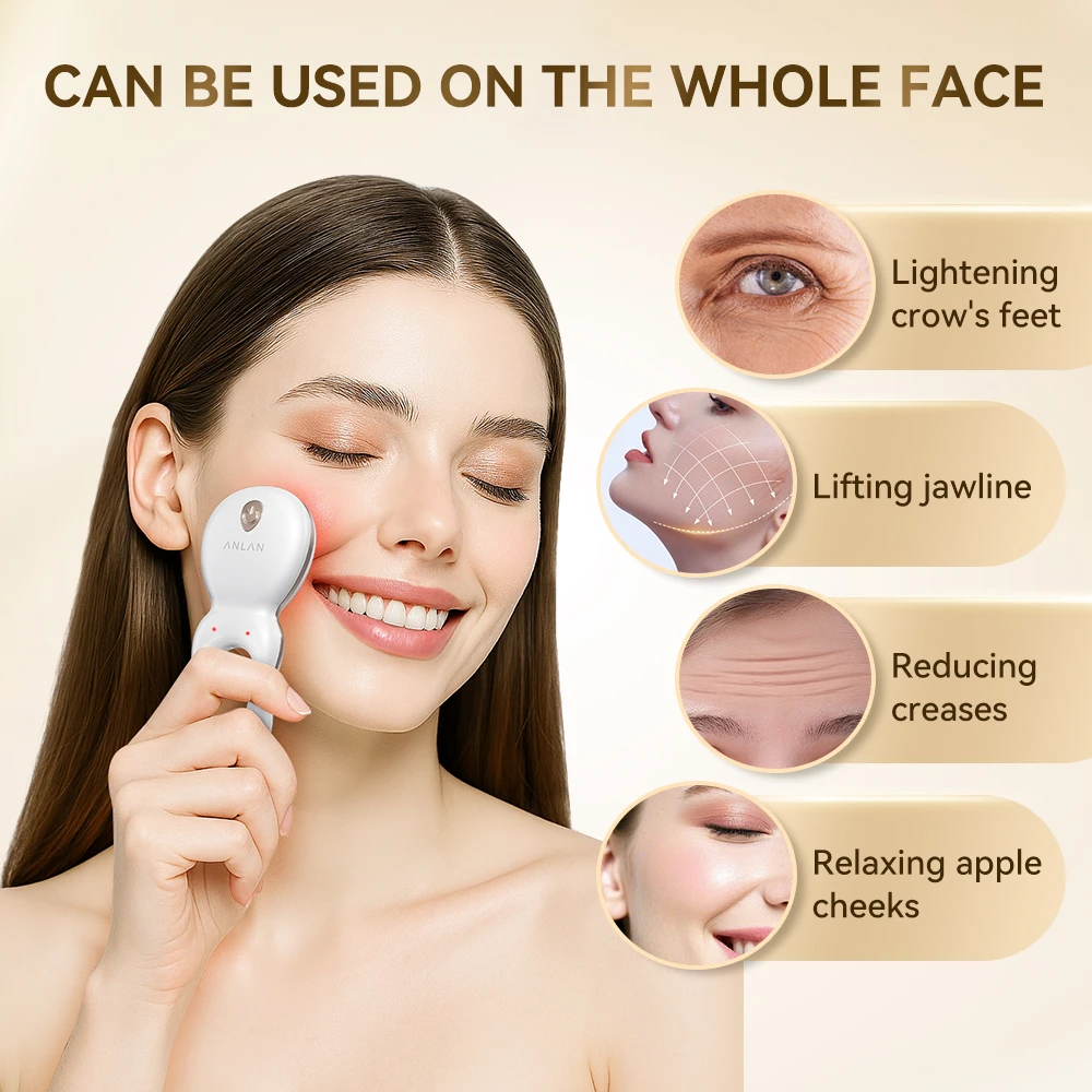 ANLAN Eye Acupoint Massager Nose Facial Lifting 7 Color LED Light Therapy Skin Care Reduce Puffiness Anti-Aging Tightening Skin