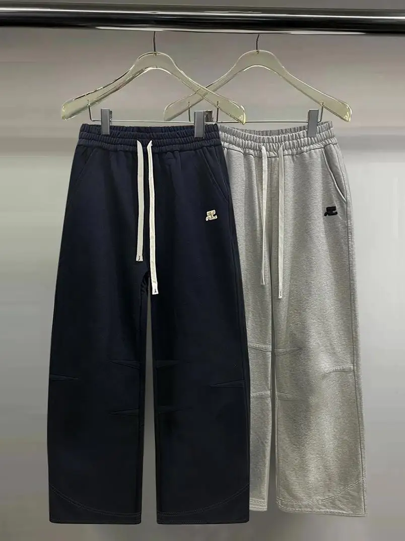 

Модные спортивные повседневные длинные брюки для осени, прямые широкие брюки в пол, свободные хлопковые штаны в уличном стиле