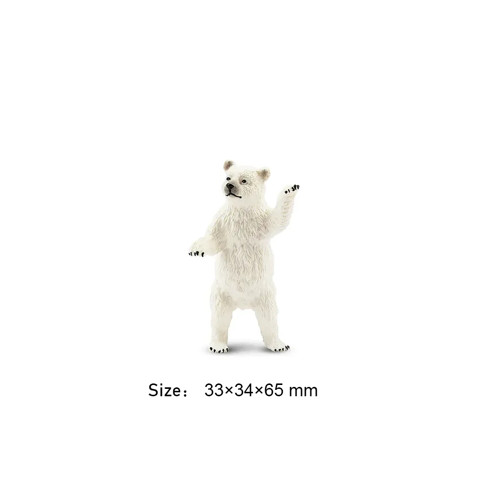 Toymany Simulatie Ijsbeerwelp Diermodel Speelgoed Minifiguren Poppen Actiefiguren Speelgoed voor Kinderen Gift Taartdecoratie