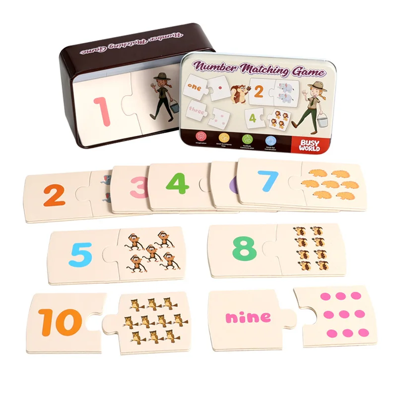 لغز تحلل أرقام الأطفال – لعبة الرياضيات المستوحاة من مونتيسوري للإضافة والطرح وصناديق الأرقام لممارسة هدية عيد الميلاد