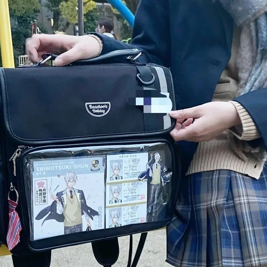 JIAERDI Adrette Sommer Schule Taschen Ästhetische Transparente Rucksäcke Für Frauen Beliebte Leinwand Rucksack Mochila Mujer Ita Tasche – Detail 2
