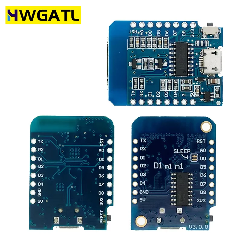 D1 Mini ESP8266 ESP-12 ESP-12F CH340G V2 USB WeMos D1 Mini WIFI Development Board D1 Mini NodeMCU Lua IOT Board 3.3V With Pins