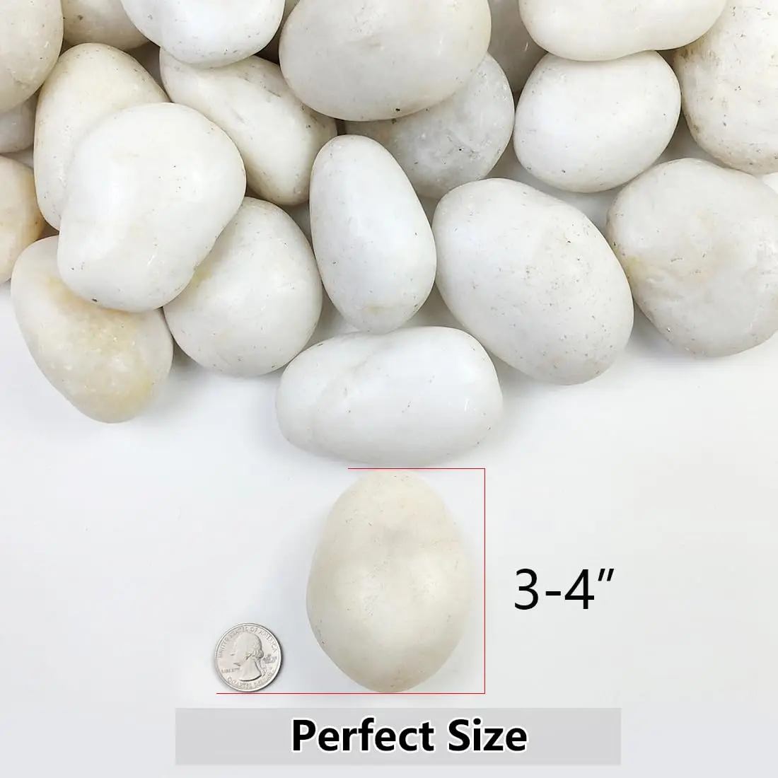 40lbs Large River Rocks for Landscaping, 3-4