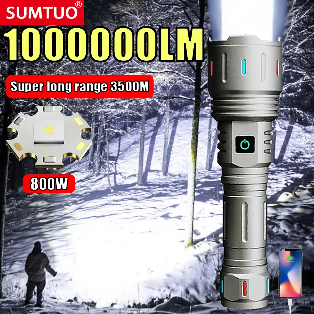 

Super Long Range Tactical Torch High Power Led Flashlight Usb Rechargeable Strong Light Lamp Outdoor Portable Lantern Waterproof