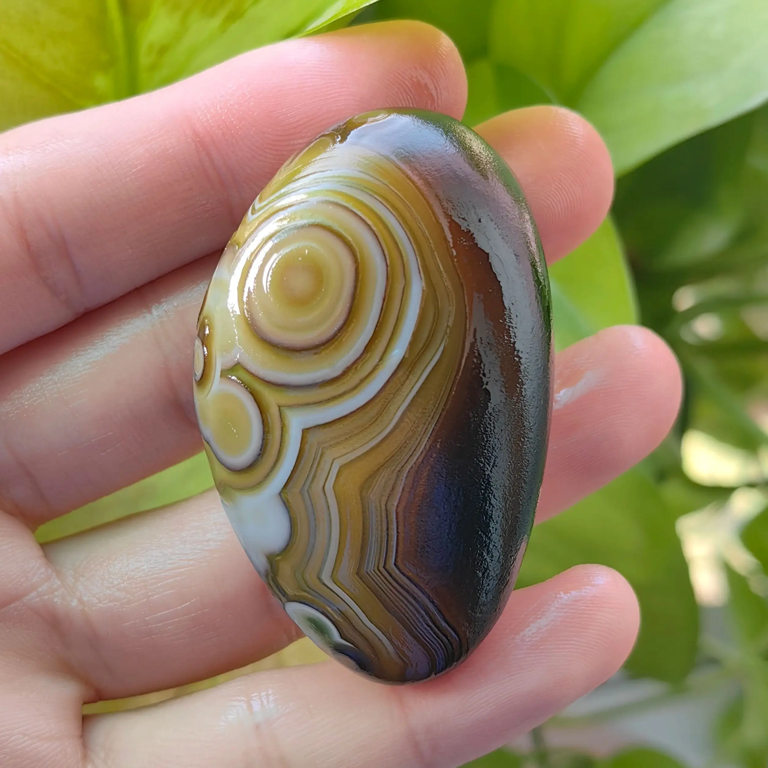Pure Natural Divine Eyes Agate Palm Stones Gobi Eye Rock Mineral Specimen Good Luck,Stress Relief,Energy Work,Reiki Meditation