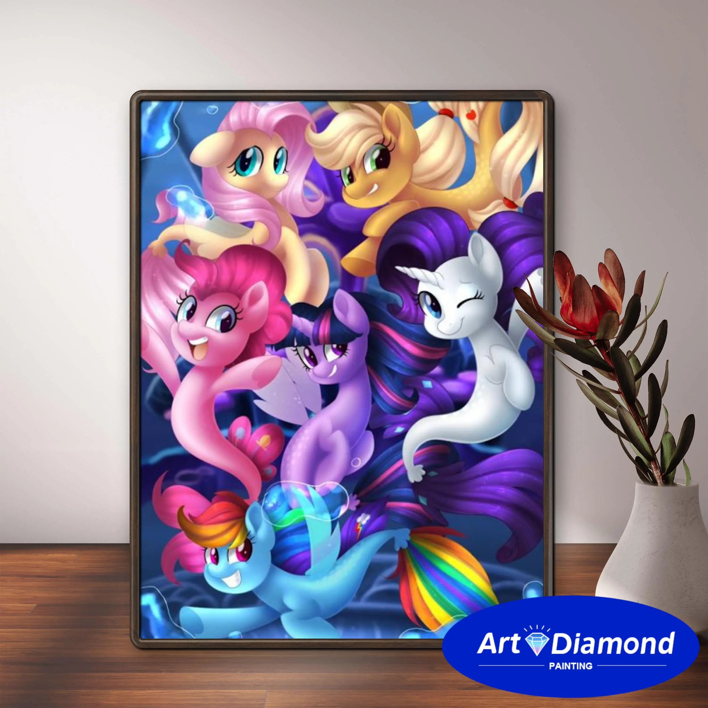 Cute My Cartoon Pony Little 5D AB Diamond Painting Cross Stitch Animal DIY Rhinestone Mosaic Embroidery Home Decor Children Gift