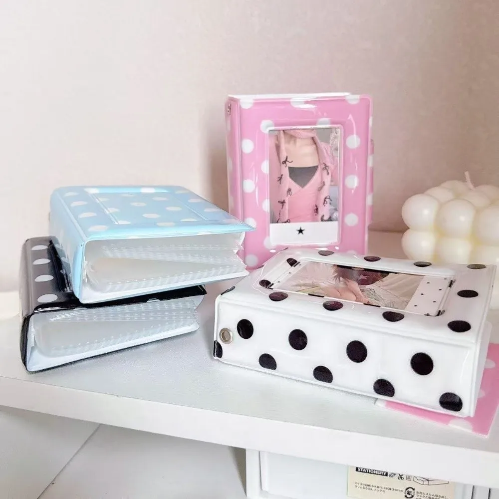 Multi-purpose Polka Dot Photo Album 40 Slots 3 Inch Photocard Holder Collectible Idol Picture Storage Book