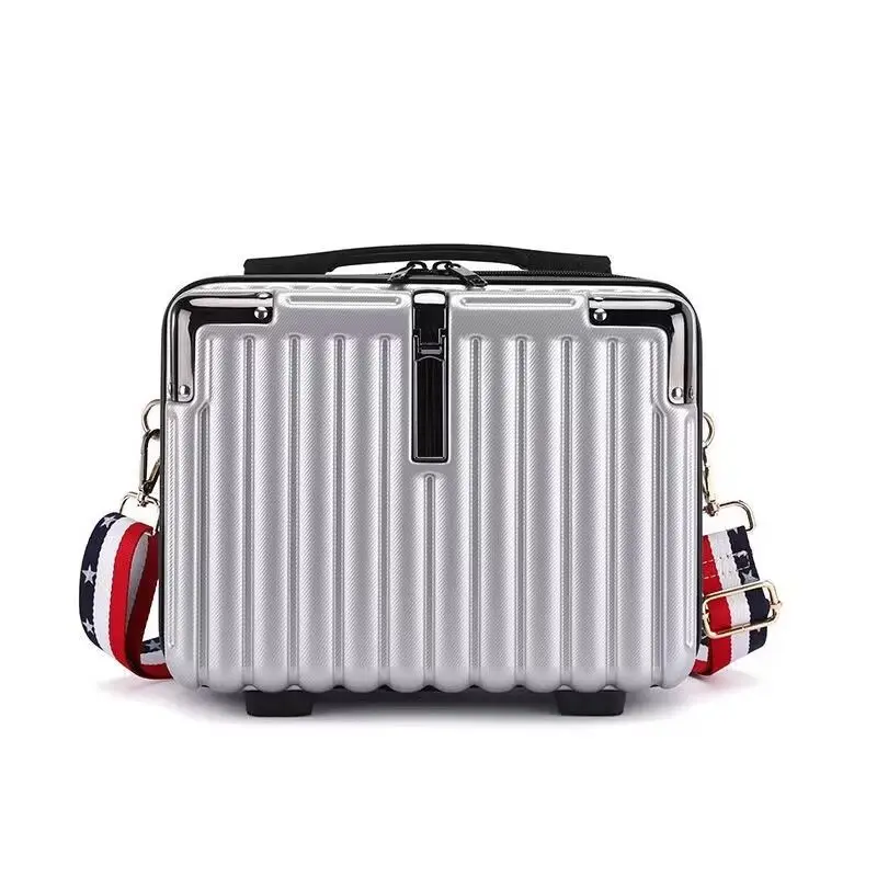 Portable Luggage 14 Inch Small Lightweight Suitcase Toiletry Storage Bag Makeup Case