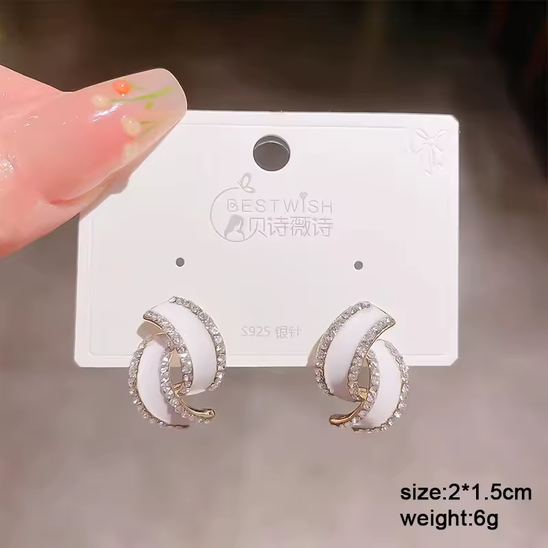 Pure White Women's Dangle Earrings Blooming Flower Acrylic Enamel Butterfly Imitation Pearl Heart Hanging Earrings Elegant brinc - Image 37