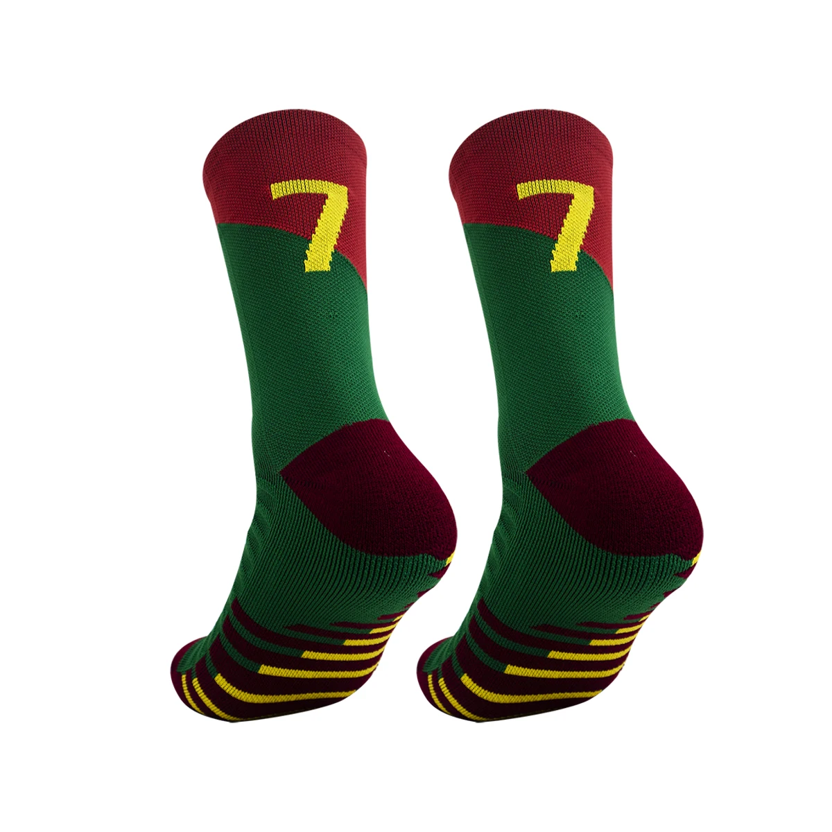 1 pair of men's digital Pro non-slip football socks Outdoor basketball running Breathable comfortable sports socks