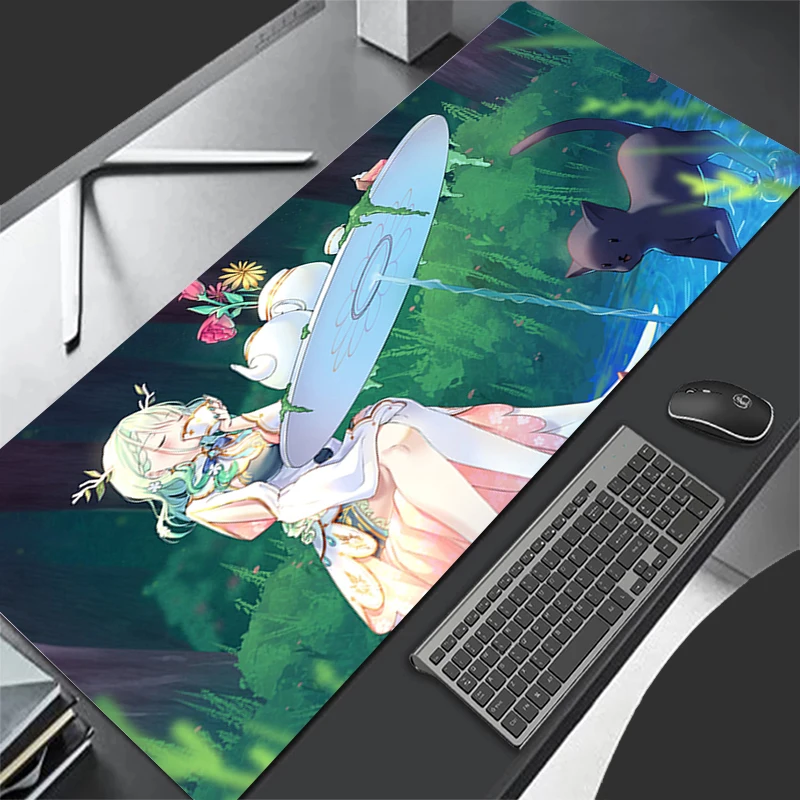 

Mousepad Computer Gaming Accessories Keyboard Pad Office PC Hololive Ceres Fauna Rubber HD Mouse Pad Decoracion Desk Mouse Mat